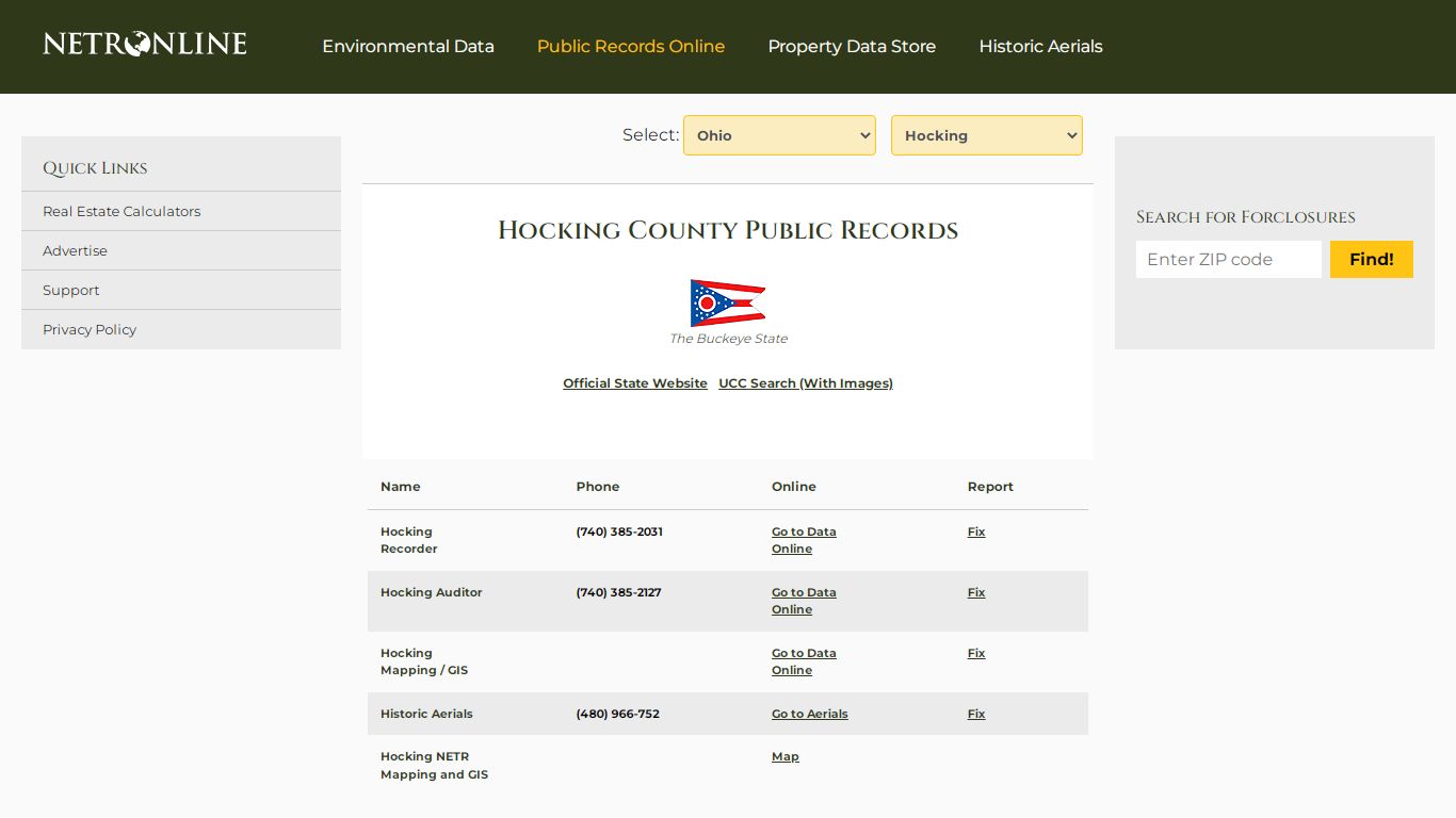 Hocking County Public Records - NETROnline.com